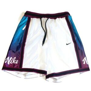 Nike Dri-Fit DNA White Basketball Athletic Shorts Blue Purple Panels Size XL
